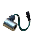 Solenoid Valve Coil Replacement for CAT Construction Equipment 321-5658 Durable Copper Winding Insulated for Strong Electromagnetic Actuation Plug And Play Direct Fit Hydraulic Valve Coil High Quality Upgrade, silver coil with lead wire