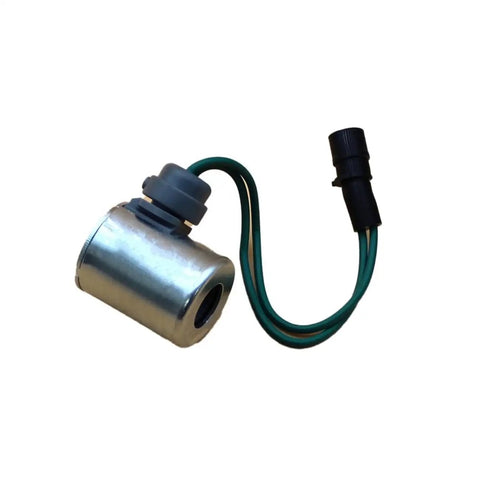 Solenoid Valve Coil Replacement for CAT Construction Equipment 321-5658 Durable Copper Winding Insulated for Strong Electromagnetic Actuation Plug And Play Direct Fit Hydraulic Valve Coil High Quality Upgrade, silver coil with lead wire