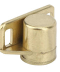 Close-up of Four Piece Magnetic Cabinet Door Catch in Zinc Alloy with Gold Antique Finish for Rustic Kitchen Cabinets.