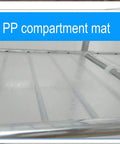 Kick-Ass Freestanding Portable Wardrobe with Zippered Doors and Heavy-Duty Frame detail of PP compartment mat inside.