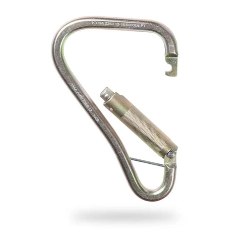 Heavy Duty Steel Locking Carabiner For Fall Protection Systems And Tower Hook Applications, Ready For Construction And Rope Access