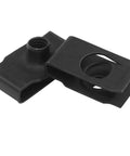 Top Shelf M6 U Style Clip Nuts, 25 Piece Black Automotive Bumper Fender Fastener Kit, close-up of heavy duty carbon steel clips.