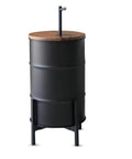 Electric Wooden Water Dispenser For 5-Gallon Bottle With Concealed Storage Silent Rechargeable Motor Scratch And Rust Resistant Walnut Wood And Powder-Coated Steel Black Go-To For Home Or Office Use