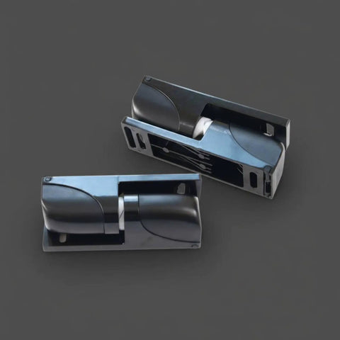 Rock Solid Zinc Alloy Cold Storage Door Hinge Featuring Smooth Lift Assisted Self Closing Pivot built tough for commercial freezer rooms, showing two hinges.