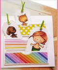 Stitched Slots Pocket Die Cut Set for Card Making and Scrapbooking, showing large 4.88x5 inch pocket with colorful cards and slots
