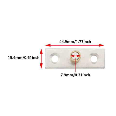 4PCS 8mm Sliding Door Locator Single Axis Anti Sway Guides With Roller Lower Guide Block Alloy Construction measurements