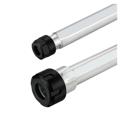 Heavy Duty ER Extension Rod For SL25 And ER25 Tool Holders showing precision ground steel with black nut design for CNC milling.