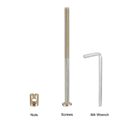 Solid M6 Hex Socket Head Screws And Barrel Nuts Set Bronze Finish For Furniture Chairs Cots And Baby Beds With Wrench