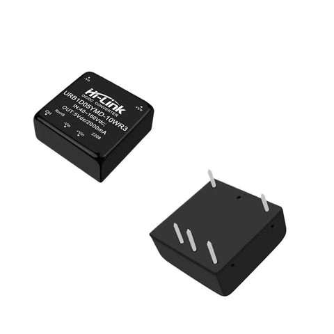 Dope Dc Dc Switching Power Supply Module 110V To 5V Step Down Converter 2A 10W Isolated Adapter in black, showing top and side view.