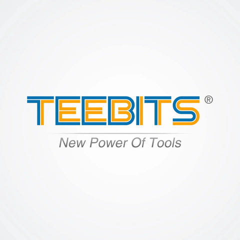 Brand logo "Teebits" with tagline "New Power Of Tools"
