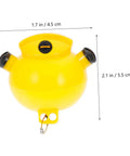 Portable Pigeon Training Whistles 2 Pack Lightweight Four Tone Bird Call Set measuring 1.7x2.1 inches in yellow ABS