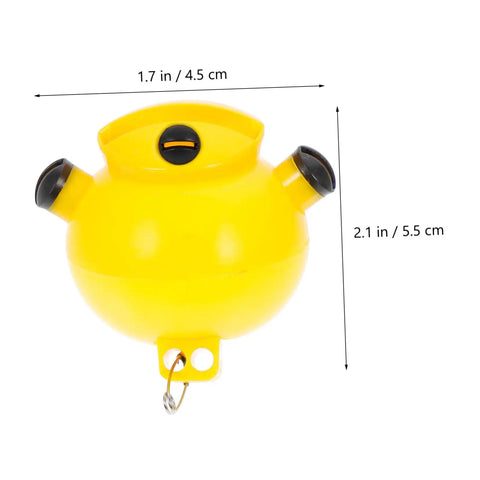 Portable Pigeon Training Whistles 2 Pack Lightweight Four Tone Bird Call Set measuring 1.7x2.1 inches in yellow ABS