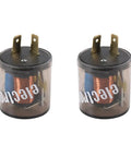Universal 12V 2 Pin LED Flasher Relay For Turn Signals And Hazard Lights Two Pack Electronic Blinker Module With Max 20 Amp Capacity, 2-pin relay