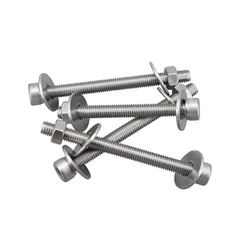 5 Pack 304 Stainless Steel Allen Threaded Post Kit For RC Models And Heavyweight Planes M8x110mm With Adjustable Push Rods