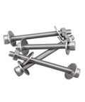 5 Pack 304 Stainless Steel Allen Threaded Post Kit For RC Plane Control Rods M6x65mm, Rustproof And Tough As Nails, Easy Install, Heavy Duty Linkage Posts For Aircraft Models And Hobby Projects. shown with washers and nuts