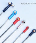 10 Pcs M2 Pushrod Connectors Stainless Steel Rod Linkage 7.87 Inch For RC Models Airplane Helicopter Boat Car DIY Parts