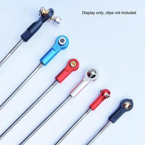 10 Pcs M2 Pushrod Connectors Stainless Steel Rod Linkage 7.87 Inch For RC Models Airplane Helicopter Boat Car DIY Parts