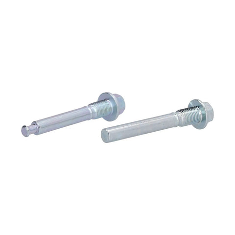 Premium Rear Brake Caliper Slider Pins Kit Replaces BCF1402A For Ford Falcon Models 02-12 Anti Corrosion Metal And Rubber Guide Pin Set Ensures Smooth Shifting And Killer Stopping Power No More Squeaky Brakes Here, two silver brake slider pins
