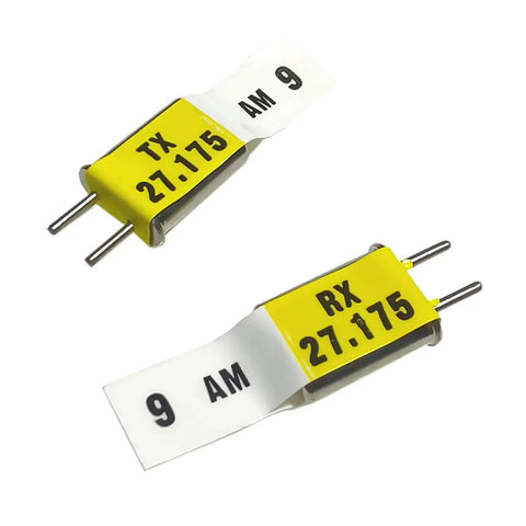 AM 27MHz RC Crystals TX and RX Set for Haiboxing RC Buggy Cars and Off Road Trucks, 1 pair labeled 27.175 AM 9