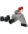 Heavy Duty Hydraulic Torque Wrench 1.5 Inch Drive with black sockets, featuring a swivel head for easy access.