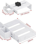 Rock Solid Under Desk Cpu Stand Mount For Pc Tower shows adjustable metal bracket dimensions 150-235mm width for gaming rigs.