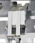 Close-up of Two Pack Sleek Concealed Cross Hinge For Cabinets And Front Doors 180 Degree Hidden Hinge Made From Zinc Alloy With Silver Brushed Finish Durable Easy Opening Wooden Box Furniture Hardware YangZhi