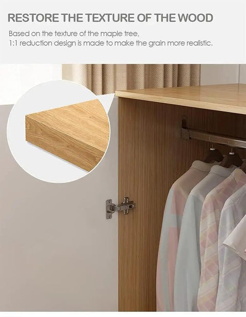 Dope Wood Grain Peel And Stick Wallpaper For Cabinets And Drawers Self Adhesive Removable Oak Light Natural Finish in wardrobe