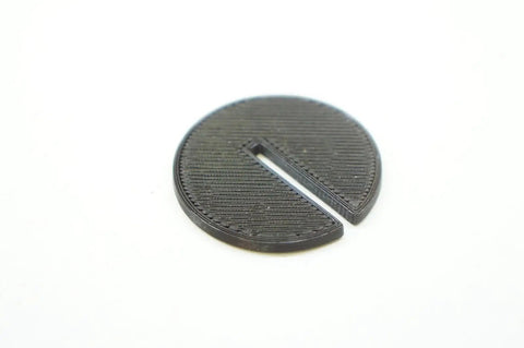 Beaver 3300 14 Inch Bandsaw Throat Plate Insert Plug with 31mm opening in black, single round piece on white surface