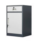 Lockable Metal File Cabinet With Adjustable Shelves In Stylish Blue Finish For Home Or Office Use