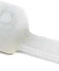 Close-up of Beefy Standard Cable Tie T50L9M4 15.35 Inch Long 50 Pound Tensile Nylon Zip Tie With PA66 Natural Nylon Inside Serrations