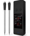 8 Sensor Smart Wireless Meat Thermometer With Built In Touchscreen Base No Phone Needed Dual Probes Bluetooth 5.3 800 Ft
