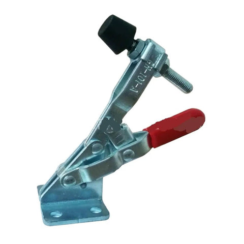 Heavy Duty Quick Release Vertical Toggle Clamp For Shop Jigs And Tooling Fixtures, metal construction, ergonomic grip.