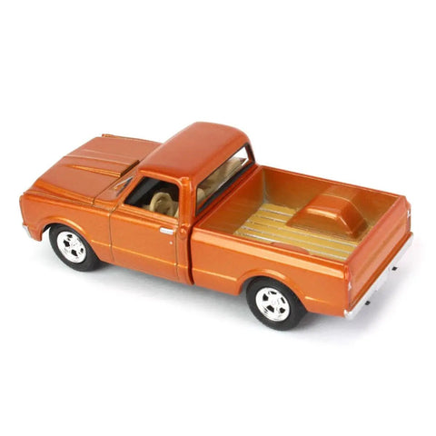 Chevy 1967 CK Pickup Truck Copper Orange Metallic Stacey David's Copperhead One Sixty Four Scale Diecast Model Car with open bed