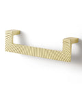 Five Pack Gold Cabinet Pulls 5 Inch Center To Center Brushed Brass Drawer Handles for Bathroom Vanity and Cabinets