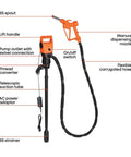 Heavy Duty Electric Drum And Ibc Tote Pump Pushes 5 Gpm Effortless, features telescopic suction tube and flexible corrugated hose.