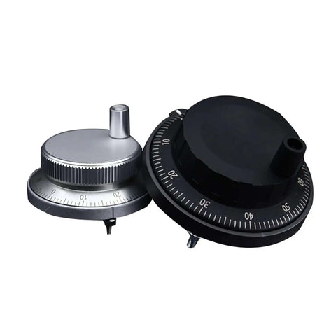 Pulser Handwheel 80mm Manual Pulse Generator Rotary Encoder For CNC Machines, 5V And 24V Compatible, 100 PPR, Silver Finish