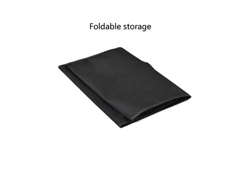 Folded waterproof dust cover for coffee makers protects Keurig K Classic and K Compact single serve machines, black, 600D nylon.