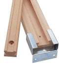 16 Inch Wooden Drawer Slides With Center Guide Track And Steel Glide, Kiln Dried Hardwood Rails For Smooth Drawer Action