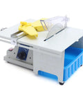 Mini Table Rock Saw 110V 350W Lapidary Gem Jewelry Polishing Machine Bench Lathe Polisher with iron alloy build and copper motor