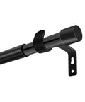 Adjustable Curtain Rod 36 To 63 Inches Black Three Quarter Inch Pole Fits Windows And Patio Easy To Install With Twist Overlap Design