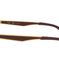 Unisex Aviator Sunglasses With Gold Frames And Polarized Light Grey Gradient Brown Lenses 58 mm RX Ready Case Included Lightweight Steel And Rubber Frame For Sports And Active Lifestyles, side view