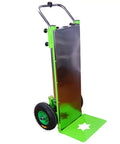 Heavy Duty Electric Stair Climber Cart That Totally Crushes Heavy Loads And Makes Moving Furniture Or Kegs Up Down Stairs A Breeze For Any Home Renovation Crew, green metal dolly with large wheels.