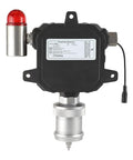 Durable Fixed Ethylene C2H4 Gas Detector Industrial Monitor With A Slick 2.4 Inch Color Display And Hella Loud Audio Visual Alarms Effortless Rs485 Output For Reliable Zero To Fifty Ppm Safety Tracking, showing alarm light and sensor.