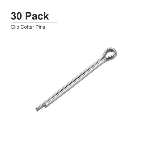 Heavy Duty 3mm By 35mm Cotter Clip Pins 60 Pack For Machinery, 304 Stainless Steel Hairpin Fasteners, single pin close-up.