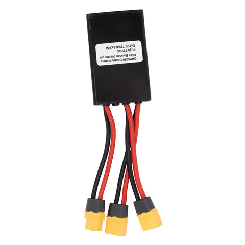 Premium Aluminum Alloy Heavy Duty Dual Battery Pack Switch Balancer with XT60 plugs and secure connections for EV upgrades.