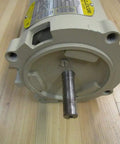 Front view of Used M16B Motor 1 Hp 2850 Rpm Three Phase Electric Motor Industrial Grade For Heavy Duty Applications. Belt ready.