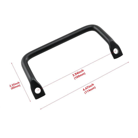 Industrial Round Bar Carry Handle Set, 2 Pieces, 100mm, Carbon Steel With Black Coating, Flat Head Tilt Puller