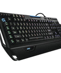 Slick Black RGB Mechanical Gaming Keyboard Featuring Prograde RomerG Switches For Lightning Fast Actuation, showing multi-colored backlit keys.