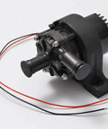 Compact Pwm Water Pump 12 Volt Electric Coolant Circulator For No Sweat Engine Bay Cooling And Beefy Thermal Regulation In Cars And Evs With Smart Temp Sync And Easy Mount, showing black motor with wires.