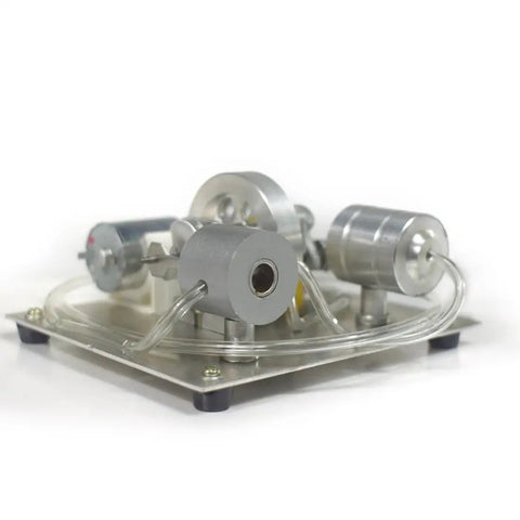 DIY Steam Engine Model Kit With Boiler Syringe Alcohol Burner And Electric Generator For Hands On STEM Experiments Build Your Own Real Power System At Home For Makers, metal base